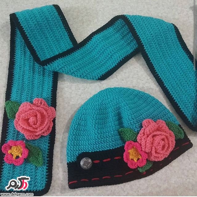 شال و کلاه بافت بچگانه