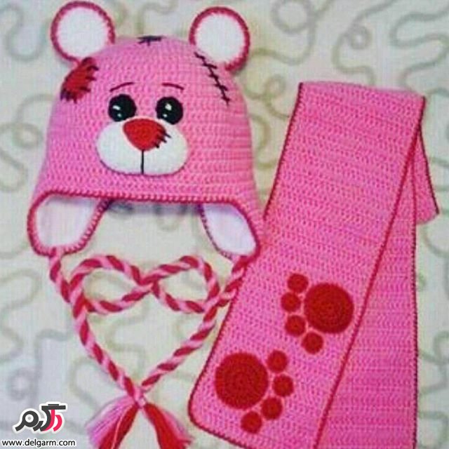 شال و کلاه بافت بچگانه
