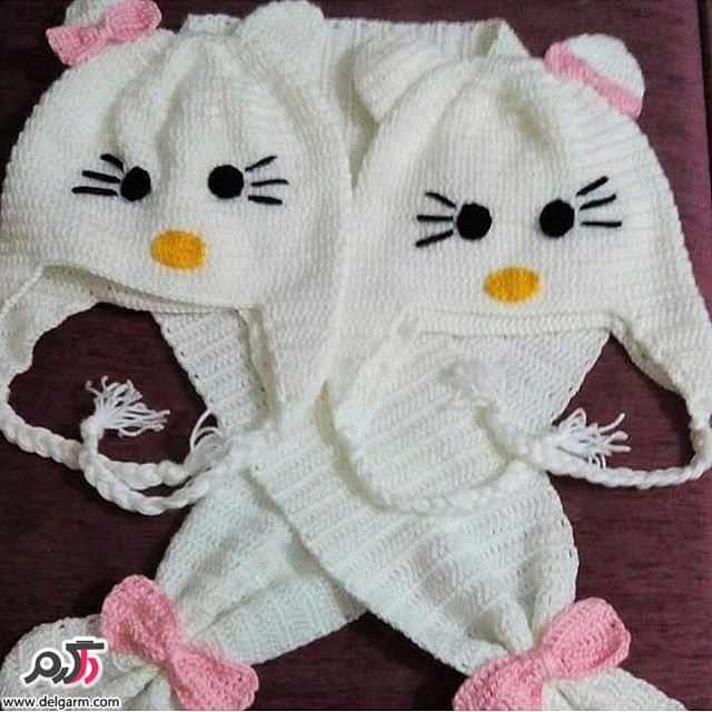 شال و کلاه بافت بچگانه