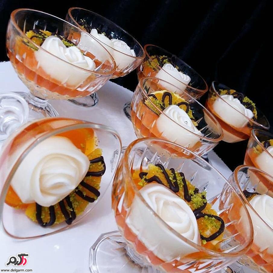 تزیین ژله در جام 