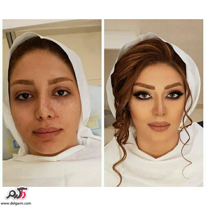 عکس عروس قبل و بعد از آرایش عکس عروس قبل و بعد از آرایش