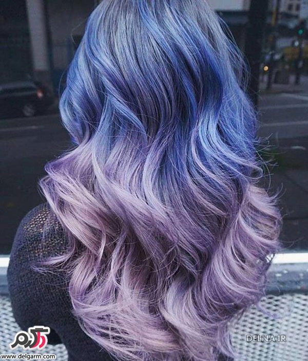 Pale and blue hair color