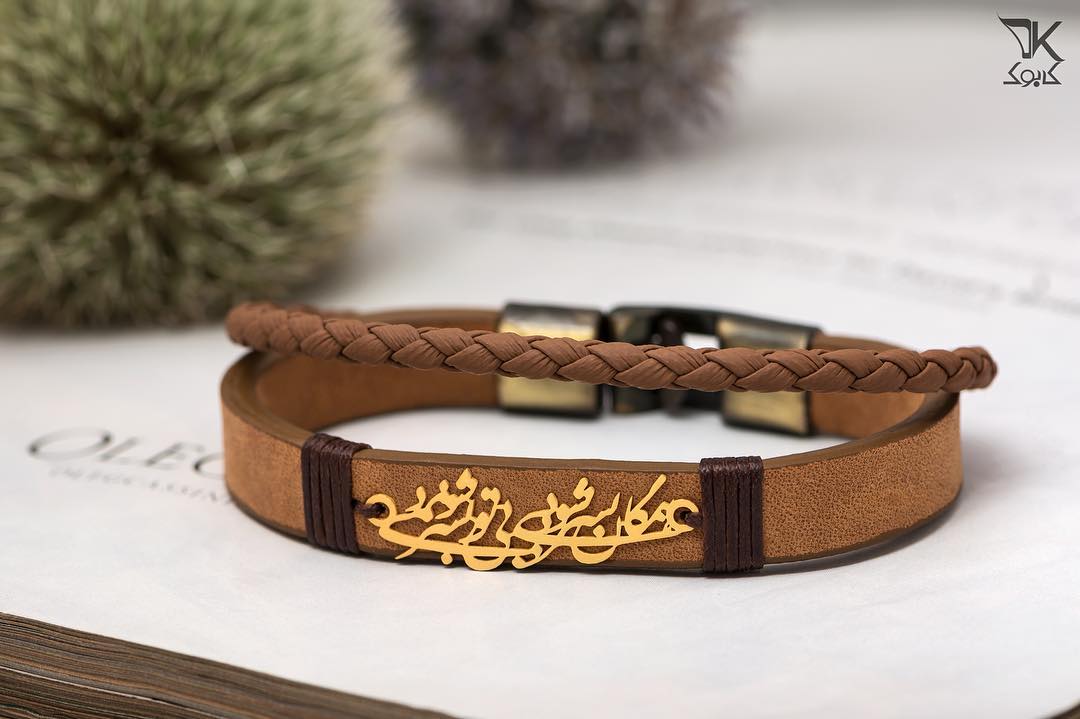 قیمت مدل دستبند چرم وطلا مردانه