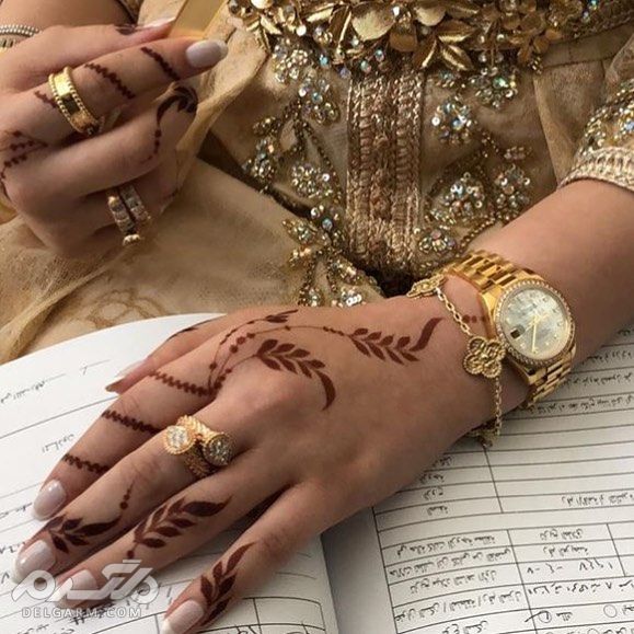 طرح حنا روی دست / شیک ترین مدل های طراحی دست با حنا