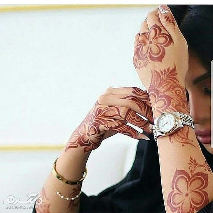 طرح حنا روی دست / شیک ترین مدل های طراحی دست با حنا