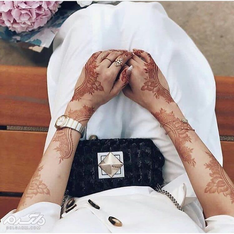 طرح حنا روی دست / شیک ترین مدل های طراحی دست با حنا