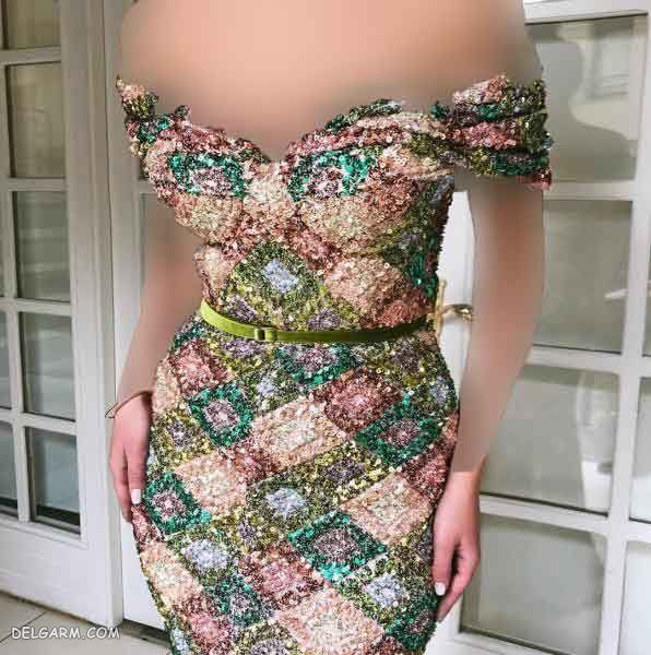 جدیدترین مدل لباس مجلسی :: مدل لباس مجلسی بلند گیپور 1398 - دلگرم