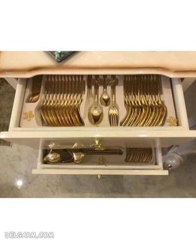 چیدمان جهیزیه عروس شیک
