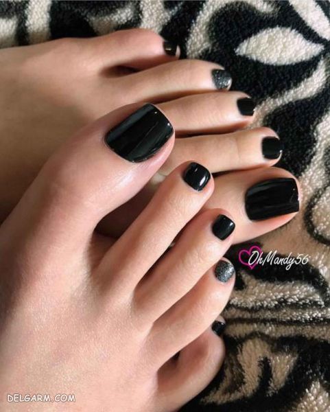عکس طراحی ناخن پا جدید