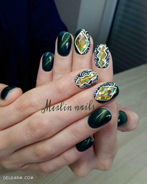 مدل طراحی ناخن مشکی 98 ویژه محرم و صفر