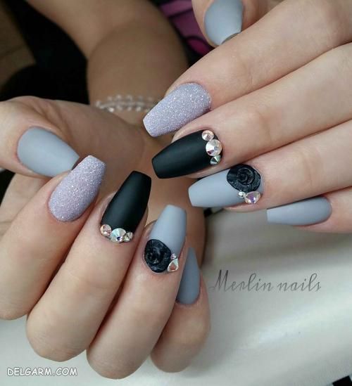مدل طراحی ناخن مشکی 98 ویژه محرم و صفر