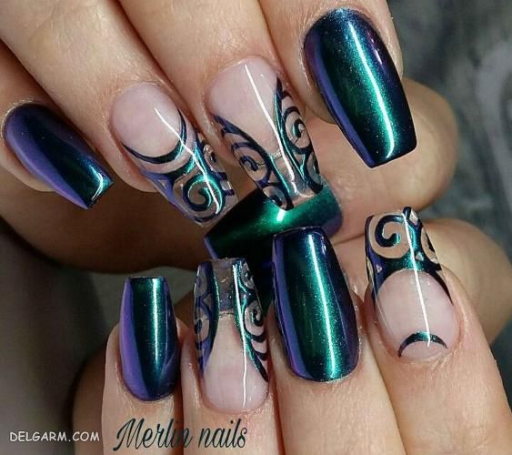 مدل طراحی ناخن مشکی 98 ویژه محرم و صفر