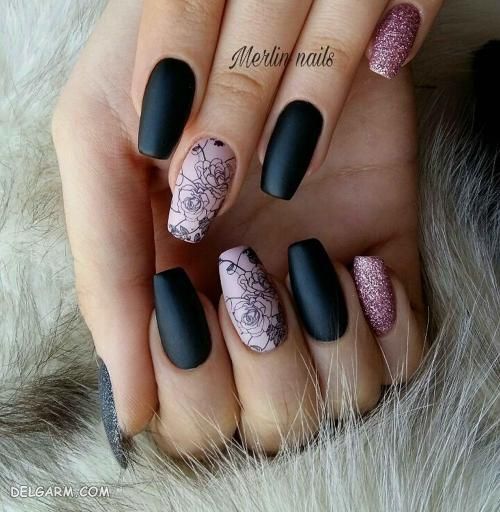 مدل طراحی ناخن مشکی 98 ویژه محرم و صفر