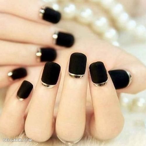 مدل طراحی ناخن مشکی 98 ویژه محرم و صفر