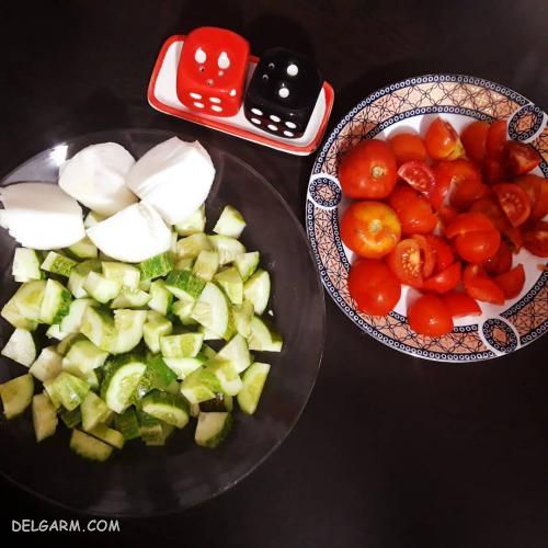 تزیین غذا با گوجه گیلاسی