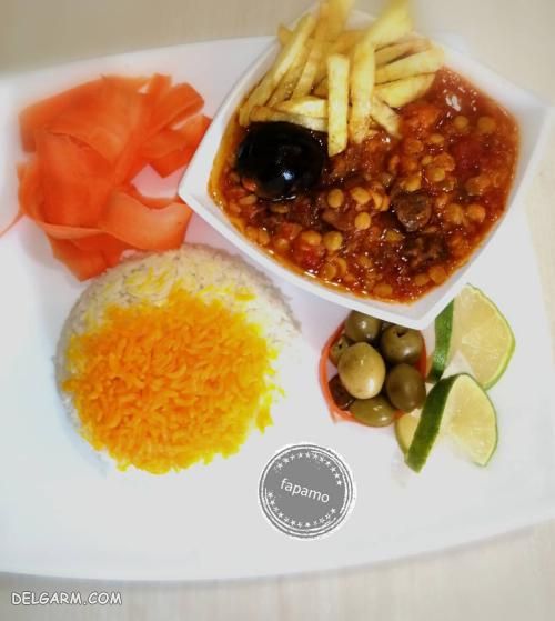 تزیین غذا قیمه