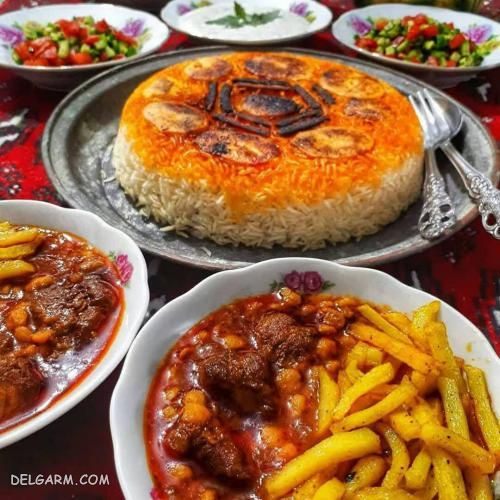 تزیین غذا قیمه