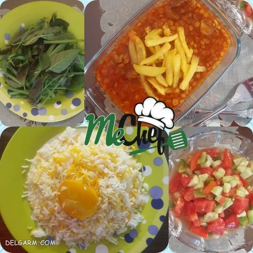 تزیین غذا قیمه