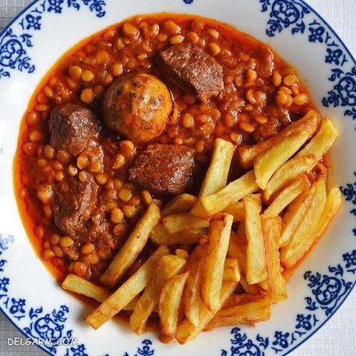 تزیین غذا قیمه