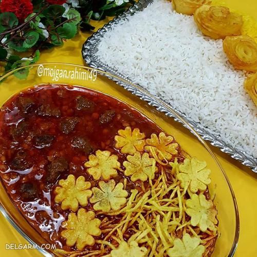تزیین غذا قیمه