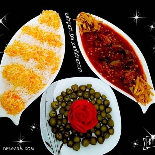 تزیین غذا قیمه