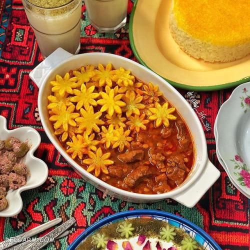 تزیین غذا قیمه