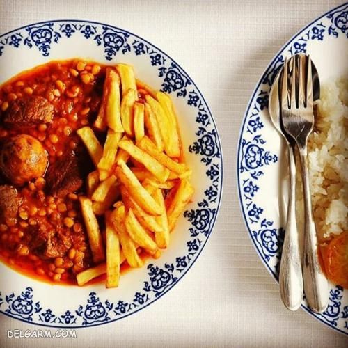 تزیین غذا قیمه