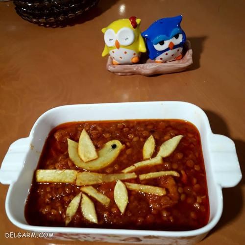 تزیین غذا قیمه