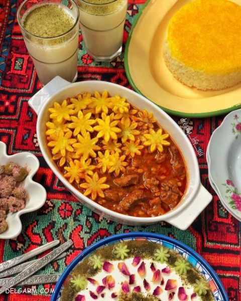 تزیین غذا قیمه