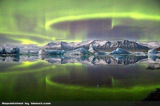 تصویر رقص نور شمالگان در ایسلند