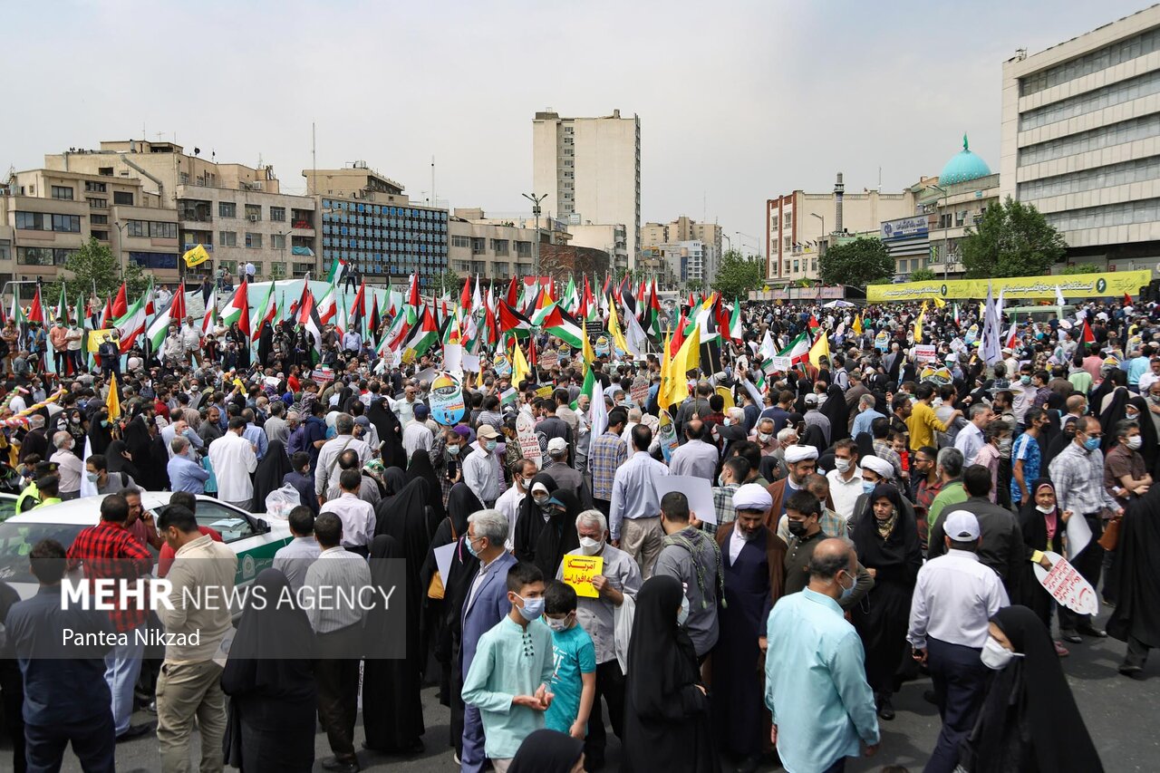 تصاویر راهپیمایی روز جهانی قدس ۱۴۰۱ در تهران