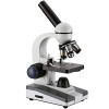 قیمت AmScope M150C-PS25 Compound Monocular Microscope, WF10x and WF25x Eyepieces, 40x-1000x Magnification, LED Illumination, Brightfield, Single-Lens Condenser, Coaxial Coarse and Fine Focus, Plain Stage, 110V, Includes Set of 25 Prepared Slides