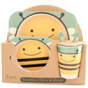 قیمت ظرف غذای 5 تکه کودک بامبو فایبر مدل زنبور 2