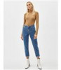 قیمت شلوار جین مام فیت آبی کمرنگ زنانه برشکا