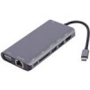 قیمت هاب و رم ریدر K-net K-MFCMS908 USB 3.0/HDMI/VGA/RJ45/AUX/Type-C PD...