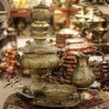 قیمت سرویس سماور برنجی 5 لیتری آنتیک شده و قلم...