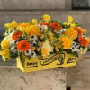 قیمت باکس گل با تم زرد کد 5541