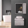 قیمت روشویی کابینتی طوسی دیواری با سنگ طبیعی...