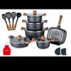 قیمت سرویس قابلمه 12 پارچه دسته چوبی گرد دسینی