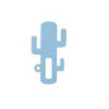 قیمت دندانگیر سیلیکونی آبی طرح کاکتوس minikoioi