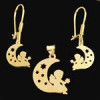 قیمت نیم ست طلا 18 عیار دخترانه کد 67115