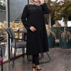 قیمت مانتو مجلسی سایز بزرگ طرح لیمون پارچه...