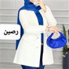 قیمت مانتو کتی سفید دکمه آینه ای