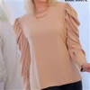 قیمت شومیز زنانه جنس الیزه آستین دکمه خور...