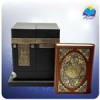 قیمت قرآن نفیس چرم و مس با جعبه طرح کعبه (کد ۲۴۳۹)