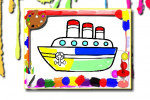 بازی کتاب رنگ آمیزی قایق ها