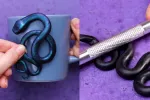 با خمیر گل سازی یه مار خوشگل برای روی ماگت درست کن!
