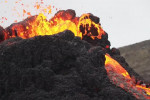 فوران آتشفشان ایسلند از نما نزدیک