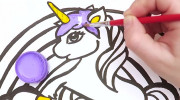 آموزش نقاشی اسب تک شاخ به کودکان