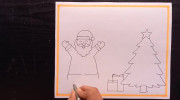 آموزش نقاشی آسان کودکانه بابا نوئل